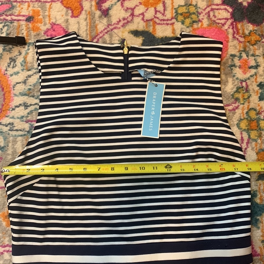 Draper James Striped Pointe Sheath Dress NWT Size Large - Picture 9 of 12